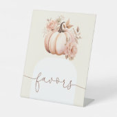 Signe De Table Chute Floral Citrouille Baby shower Faveurs (Recto)