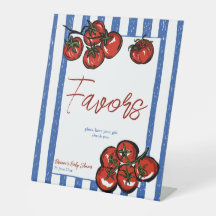 Ciao bébé tomate Faveurs de baby shower italienne 