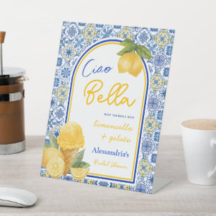Signe De Table Ciao Bella Carrelage italien Citron Gelato Fête de