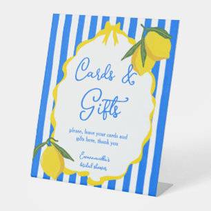 Signe De Table Ciao bella rayures bleues citrons table cadeaux it