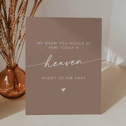 Signe De Table Ciel Bohème Chic Neutre Taupe Mariage Mémorial