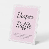 Signe De Table Cielito Lindo Baby shower à carreaux rose (Recto)