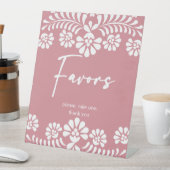 Signe De Table Cielito lindo baby shower rose poussiéreux faveurs (In SItu)