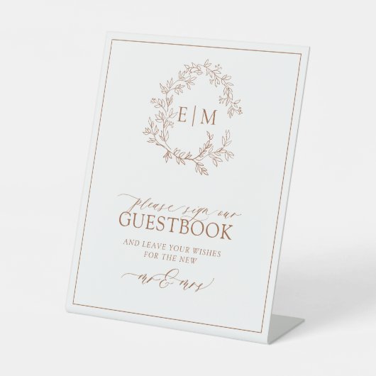 Signe De Table Cimetière en terre cuite Monogramme Mariage Livre (Recto)