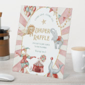 Signe De Table Circus Carnival Baby Shower Diaper Raffle (In SItu)