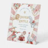 Signe De Table Circus Carnival Baby Shower Diaper Raffle (Recto)
