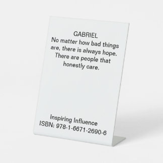Signe De Table Citation de caractère de "Inspirer l'influence"