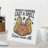 Signe De Table Citation de citrouille d'Halloween Jack O Lantern (In SItu)