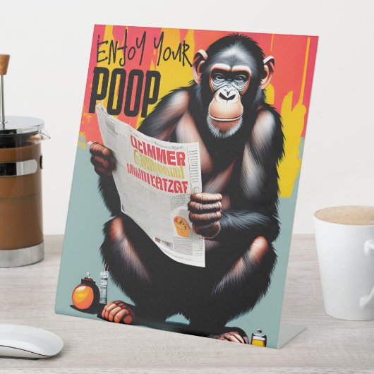 Signe De Table Citation De Singe Pooping, Hilarious Poop Humour (In SItu)