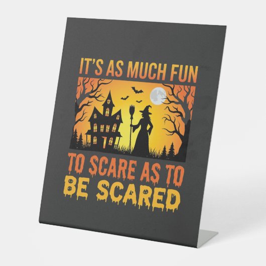 Signe De Table Citation de sorcière de maison hantée Halloween (Recto)