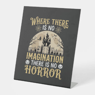 Signe De Table Citation d'horreur d'Halloween Château hanté Imagi