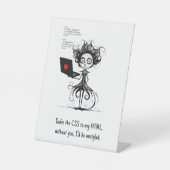 Signe De Table Citation d'Humour mignon Nerd Funny Valentines Jou (Recto)