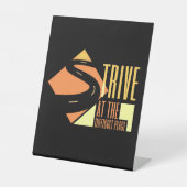 Signe De Table Citation "Effort à l'endroit difficile" (Recto)