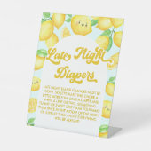 Signe De Table Citron Baby shower Late Night Diapers Jeu (Recto)