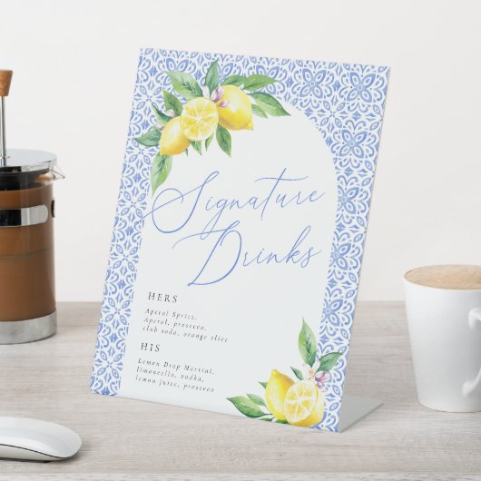 Signe De Table Citron italien Positano Mariage Signature Boissons (In SItu)