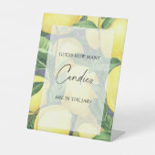 Signe De Table Citrons - devinez combien de candies (Recto)