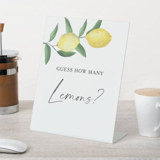 Signe De Table Citrons - devinez combien de citrons (In SItu)