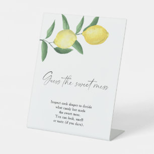 Signe De Table Citrons - devinez le doux gâteau