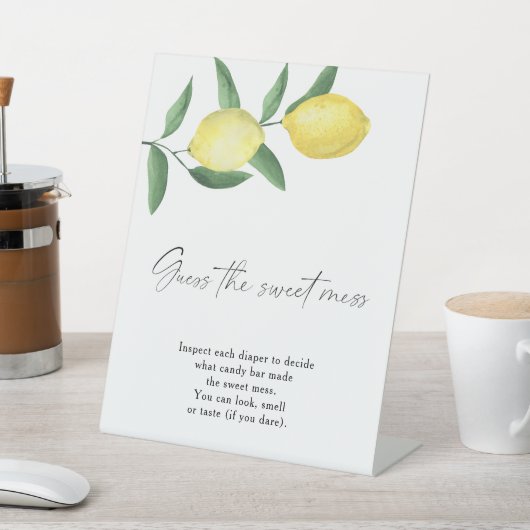 Signe De Table Citrons - devinez le doux gâteau (In SItu)