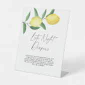 Signe De Table Citrons - Late night couches jeu (Recto)