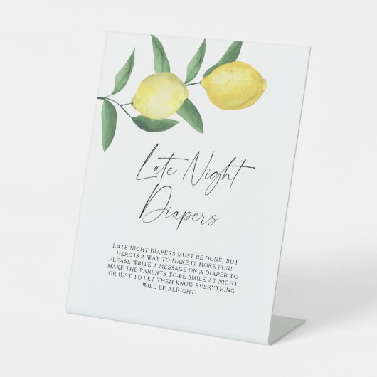 Signe De Table Citrons - Late night couches jeu (Recto)