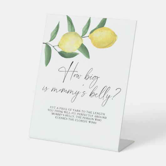 Signe De Table Citrons - quelle taille a le ventre de maman (Recto)