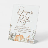 Signe De Table Citrouille Automne Baby shower d'automne Déchets R (Recto)