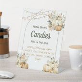 Signe De Table Citrouille Automne Baby shower Devinez Combien de (In SItu)