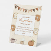 Signe De Table Citrouille Automne Baby shower Devinez Combien de (Recto)