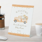 Signe De Table Citrouille Camion Baby shower d'automne moderne (In SItu)