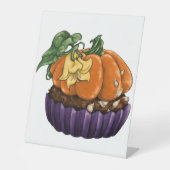 Signe De Table Citrouille Cupcake (Recto)