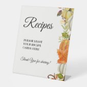 Signe De Table Citrouille d'automne Laissez vos recettes Douche n (Recto)