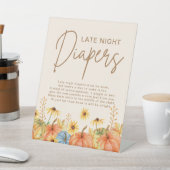 Signe De Table Citrouille d'automne tard de nuit Diapers Baby sho (In SItu)