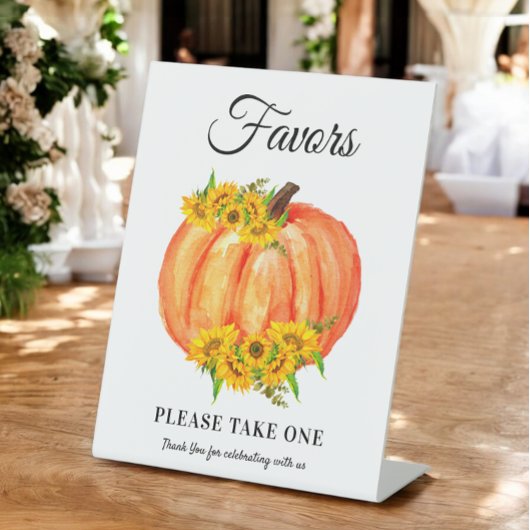 Signe De Table Citrouille Faveurs Baby shower Mariage