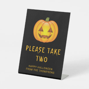 Signe De Table Citrouille Jack-o'-Lantern Halloween Prenez vos bo