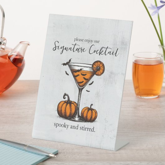 Signe De Table Citrouille Martini Signature Boisson (In SItu)