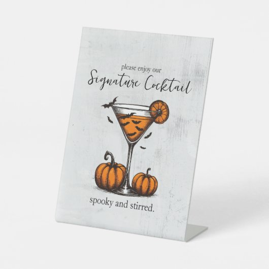 Signe De Table Citrouille Martini Signature Boisson (Recto)