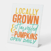 Signe De Table Citrouilles cultivés et récoltés localement (Recto)