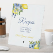 Signe De Table Citrus bleu Laissez vos recettes Douche nuptiale (In SItu)