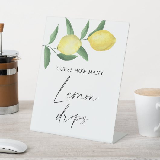 Signe De Table Citrus - devinez combien de gouttes de citron (In SItu)