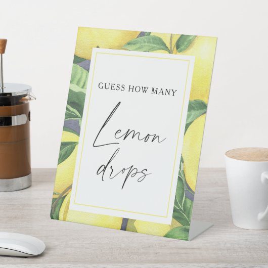 Signe De Table Citrus - devinez combien de gouttes de citron (In SItu)