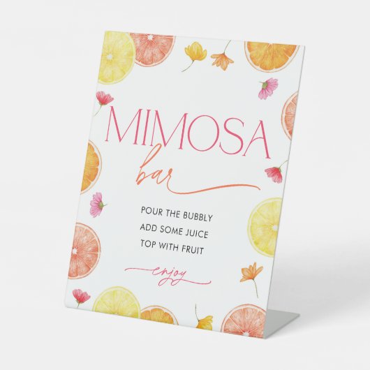 Signe De Table Citrus Main Squeeze Bridal Shower Mimosa Bar (Recto)