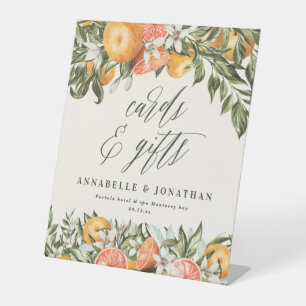 Signe De Table Citrus orange botanique moderne cartes rustiques c