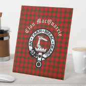 Signe De Table Clan MacQuarrie Tartan et Crest (In SItu)