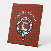 Signe De Table Clan MacQuarrie Tartan et Crest (Recto)
