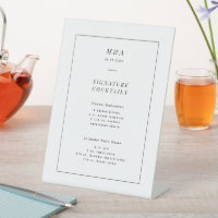 Classic Elegant Type Cocktail Menu Cachet Signal