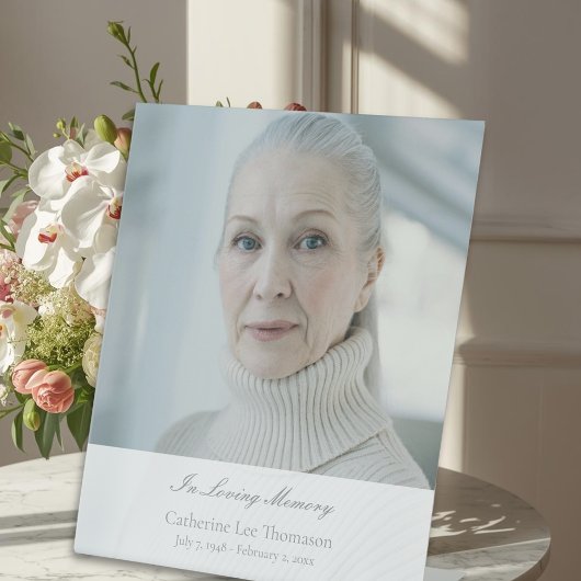 Signe De Table Classic In Loving Memory Funeral Pedestal Sign