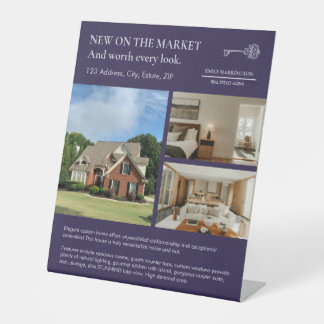 Signe De Table Classic Key Listing Purple Real Estate Agent