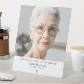 Signe De Table Classic Simple Photo Funeral Table Sign (In SItu)