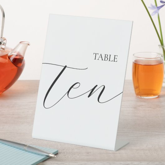 Signe De Table Classic Table Number 10 (In SItu)